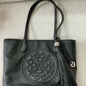 Brighton Black Tote with Heart Charm